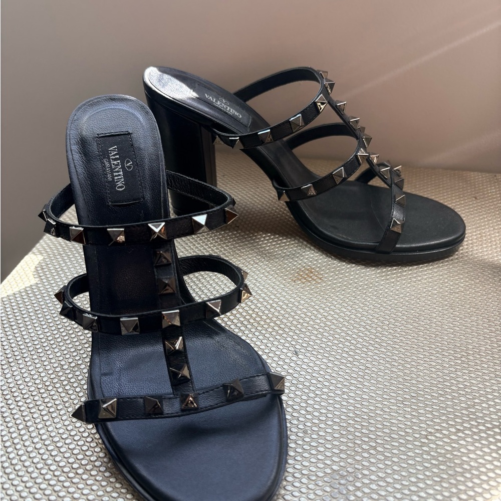 Valentino Garavani Black Studded Heels